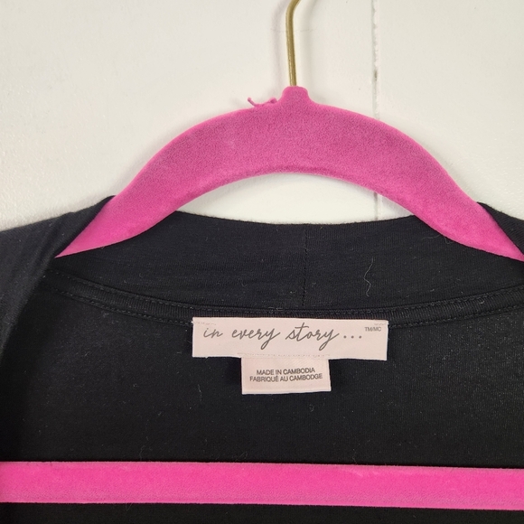 Penningtons Black Long Sleeve Shrug Open Jersey Cardigan Top Stretchy  Cover-Up - Picture 4 of 5